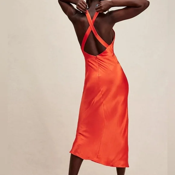 NWT Shona Joy Plunged Midi Dress - Picture 4 of 6